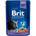 Miniatyrbild 3 av 5: Kattmat Brit Pouches Family Plate Kyckling Kalkon Kalvkött Torsk 12 x 100 g