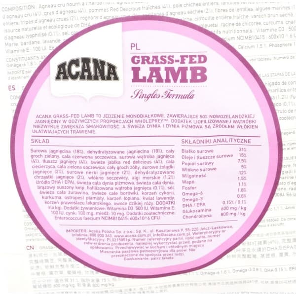 Foder Acana Grass-Fed Lamb Lamm 2 Kg