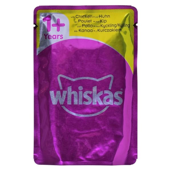 Kattmat Whiskas Jelly Kyckling Kalkon Anka Fåglar 80 x 85 g