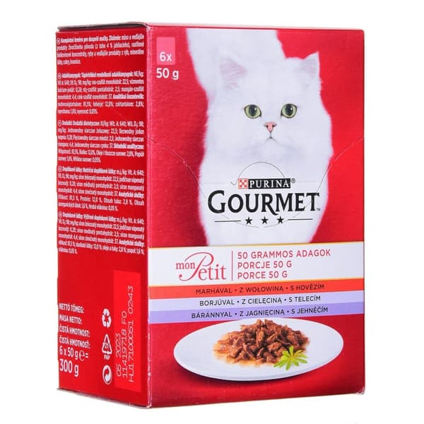 Kattmat Purina Gourmet Kalvkött Lamm 6 x 50 g