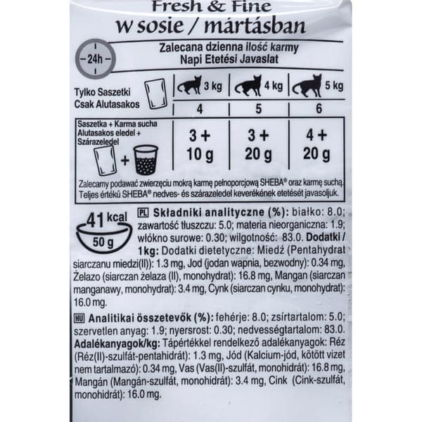 Kattmat Sheba Fresh & Fine Kyckling Kalkon Fåglar 300 g