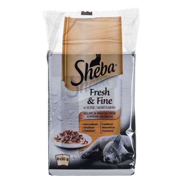 Kattmat Sheba Fresh & Fine Kyckling Kalkon Fåglar 300 g