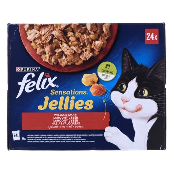Kattmat Purina Kyckling Kalvkött Lamm Anka 24 x 85 g