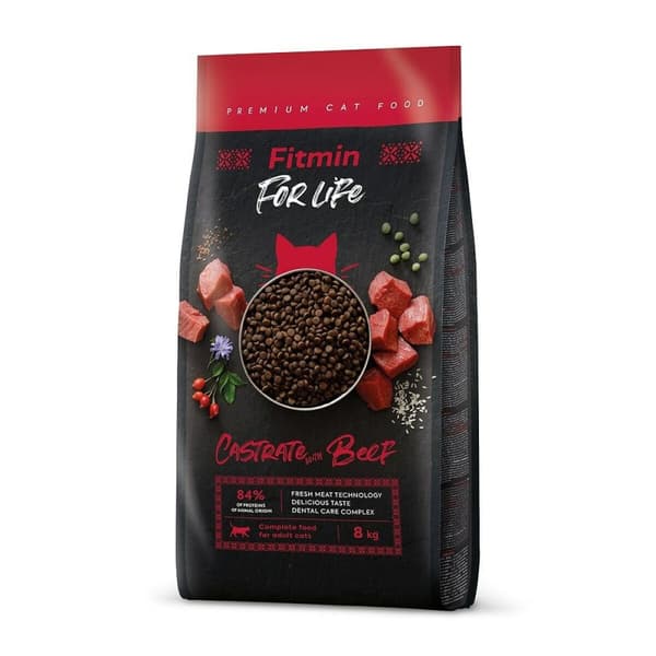 Kissanruoka Fitmin For Life Castrate Aikuinen Nauta 8 kg