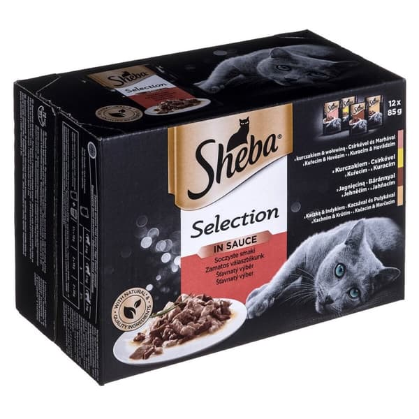 Kattmat Sheba Selection in Sauce Kyckling Kalkon Kalvkött Lamm 85 g