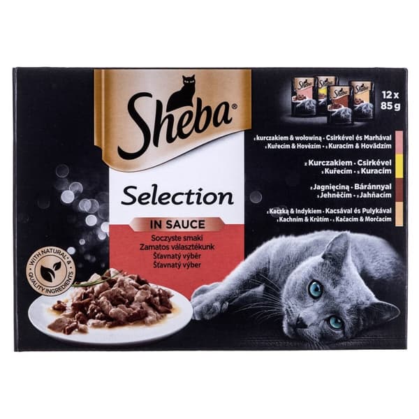 Kattmat Sheba Selection in Sauce Kyckling Kalkon Kalvkött Lamm 85 g