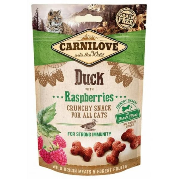 Snack for Cats Carnilove Crunchy Hindbær And 50 g