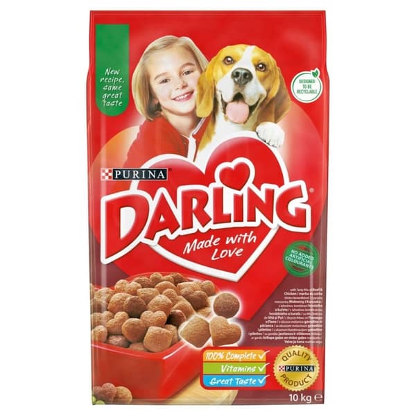 Rehu Purina Darling Aikuinen Kana Nauta 10 kg