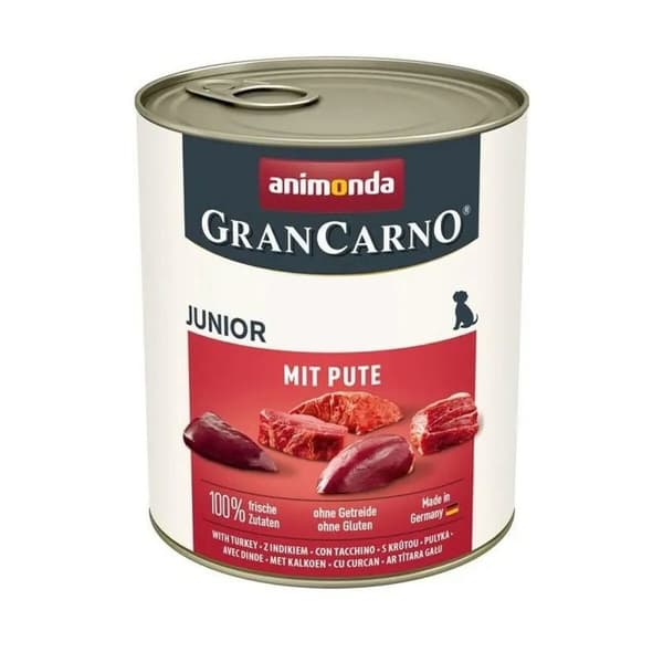 Kostea ruoka Animonda Grancarno Junior Turkey Turkki 800 g