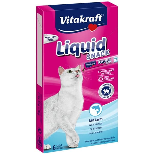 Snack for Cats Vitakraft Liquid Snack Salmon Kyckling Fisk Gris 90 g