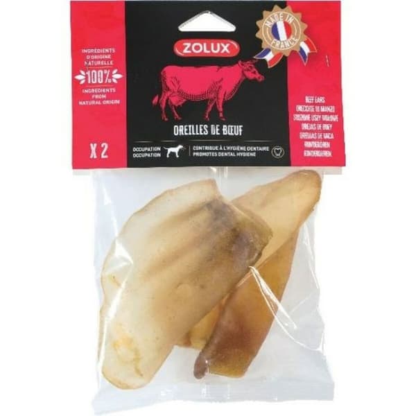 Tuggleksak för hundar Zolux Beef ear Nötkött 40 g