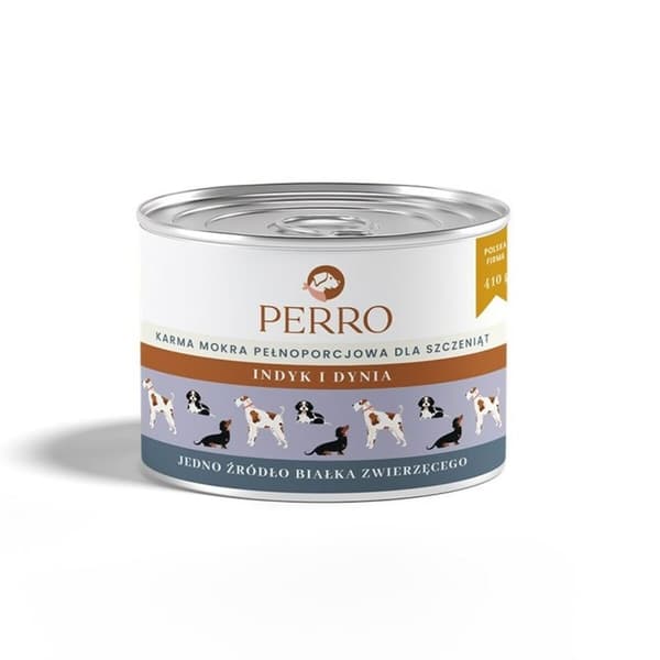 Våd mad PERRO Junior Turkey and pumpkin Kalkun 410 g