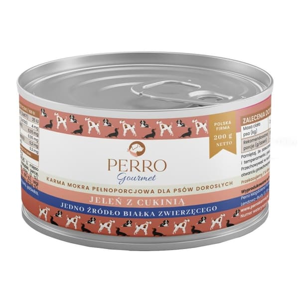 Våd mad PERRO Gourmet Deer with zucchini 200 g