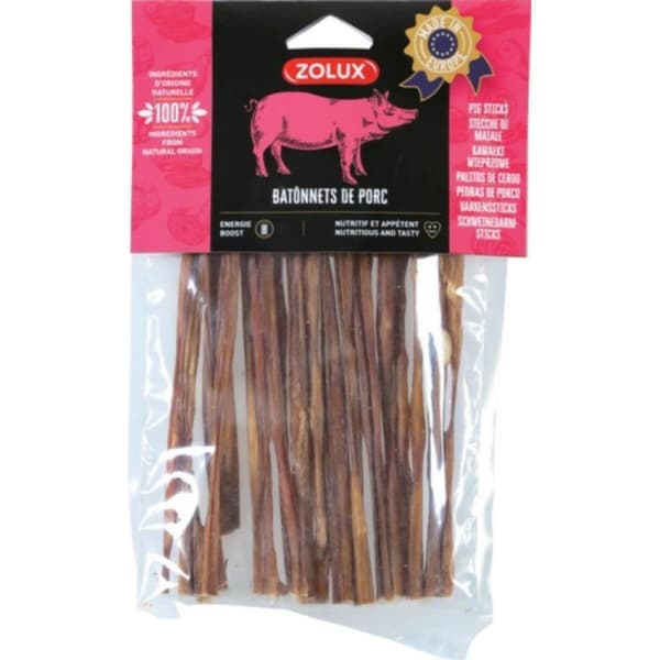 Hundgodis Zolux Pork Chop Sticks Gris 100 g