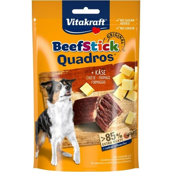 Hundgodis Vitakraft Beef Stick Quadros Cheese Gris 70 g