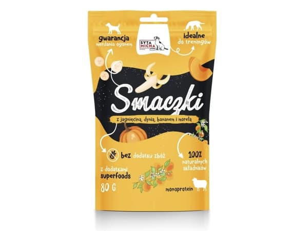 Syta Micha SYTA MICHA Herkut lampaanlihaa, kurpitsaa, banaania ja aprikoosia sisältävä 80g koiralle