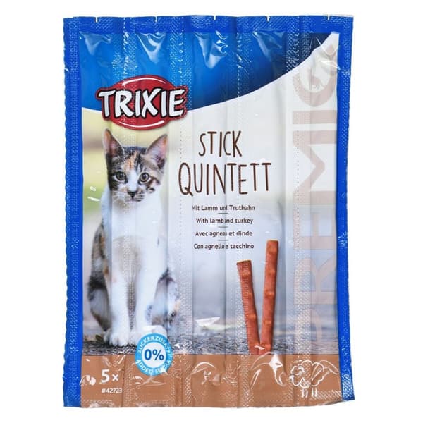 Snack for Cats Trixie 5 x 5 g Lax Kalkon Lamm Lever Fåglar