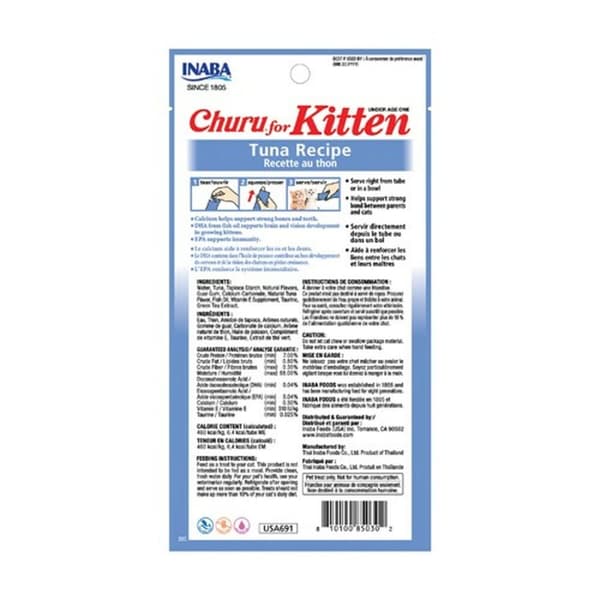 Snack for Cats Inaba Churu for Kitten Tonfisk 4 x 14 g