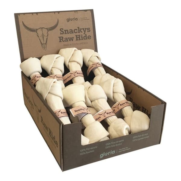 Hundesnack Gloria Rawhide Knot Seig 12 enheter