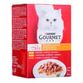 Pikkukuva 1 / 5: Kissanruoka Purina Gourmet Kana Turkki Ankka 6 x 50 g