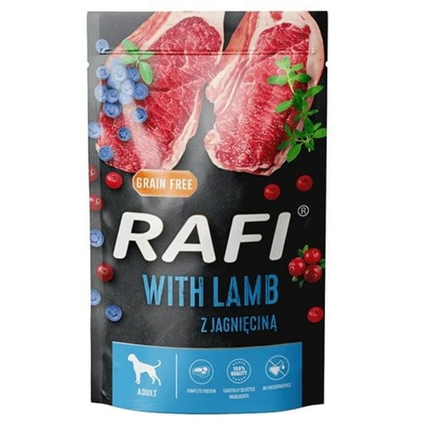 Kostea ruoka Dolina Noteci Rafi Mustikka Karitsa 500 g