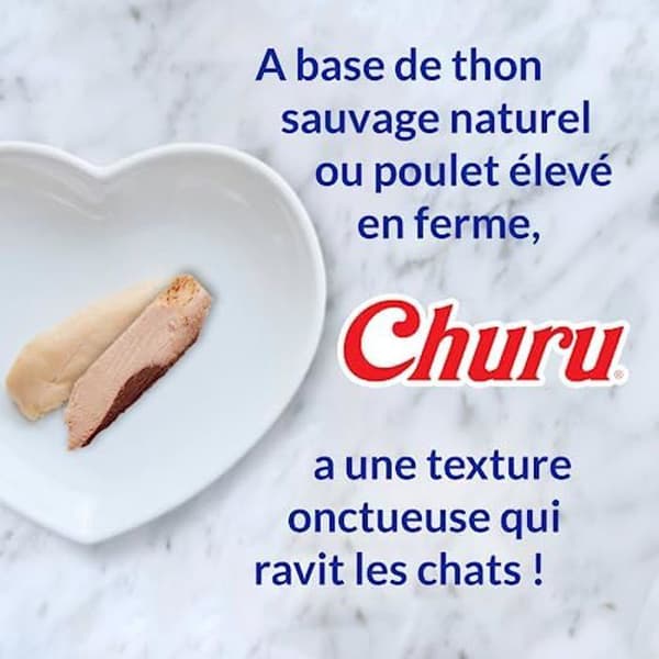 INABA Churu - Pureed kattgodis med 4 kycklingaromer - Läckra mellanmål för kattdjur - Slät och krämig konsistens -