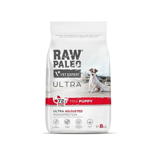 Foder VETEXPERT Ultra Mini Puppy Beef Kalvkött 8 kg