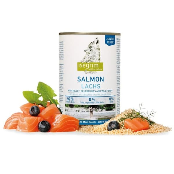 Våd mad Isegrim Junior Salmon 400 g