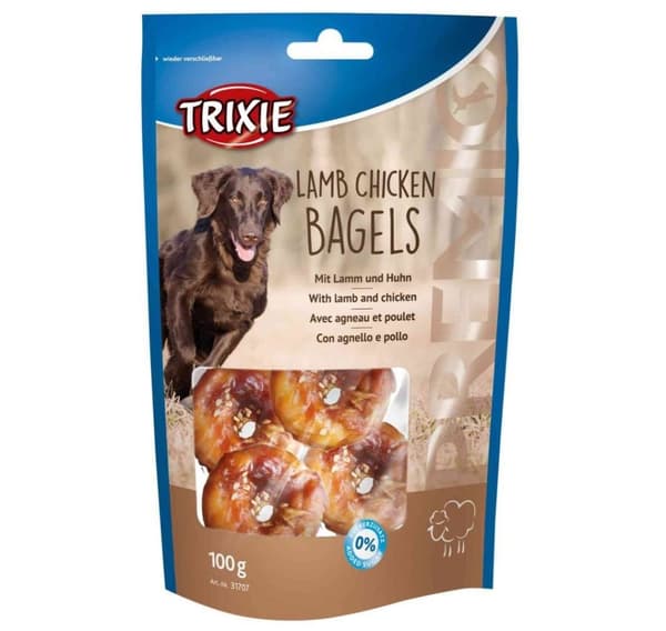 Godbid til hunde Premio lammekylling bagels, 100 g