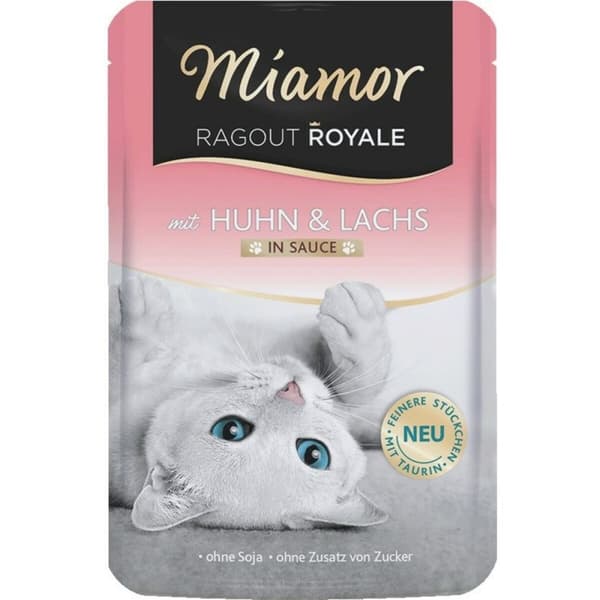 Kattmat Miamor Ragout Royale Chicken and salmon in sauce Kyckling 100 g