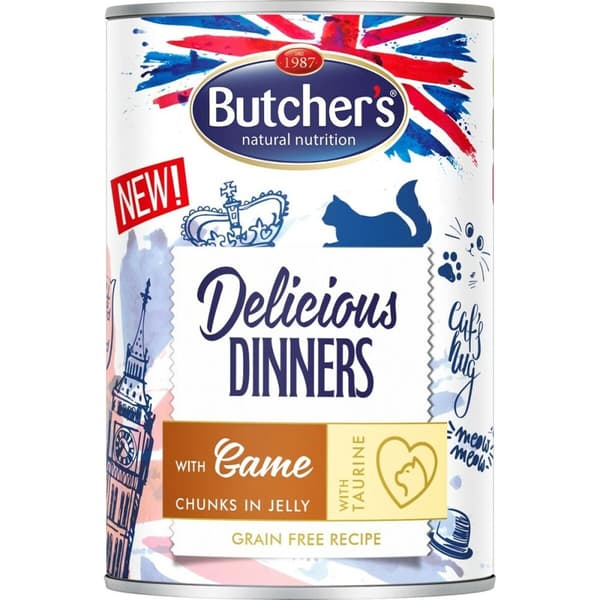 Kattmat Butcher's Delicious Dinners Kyckling Vildsvin 400 g