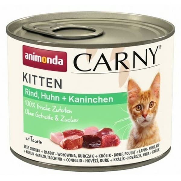 Kattemad Animonda Carny Kitten Kylling Oksekød Kanin 200 g