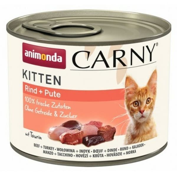 Kissanruoka Animonda Carny Kitten Turkki Nauta 200 g