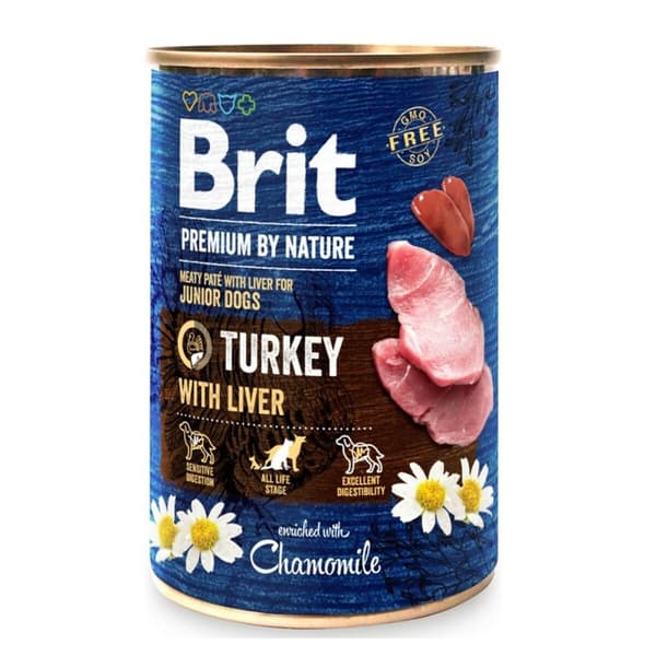 Kostea ruoka Brit Premium by nature Turkki 400 g