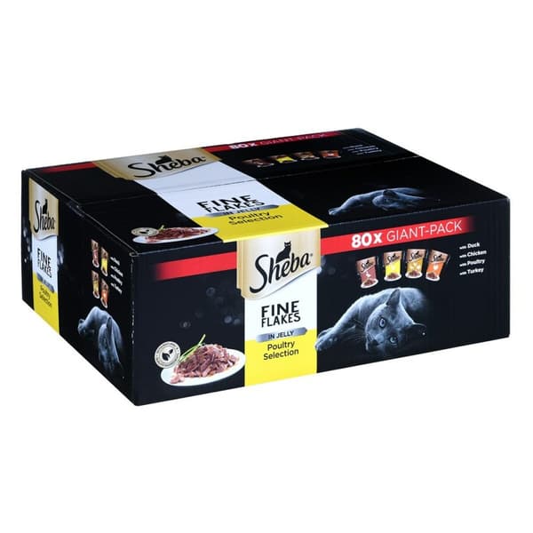 Kattmat Sheba Delicacy Kyckling Kalkon Anka Fåglar