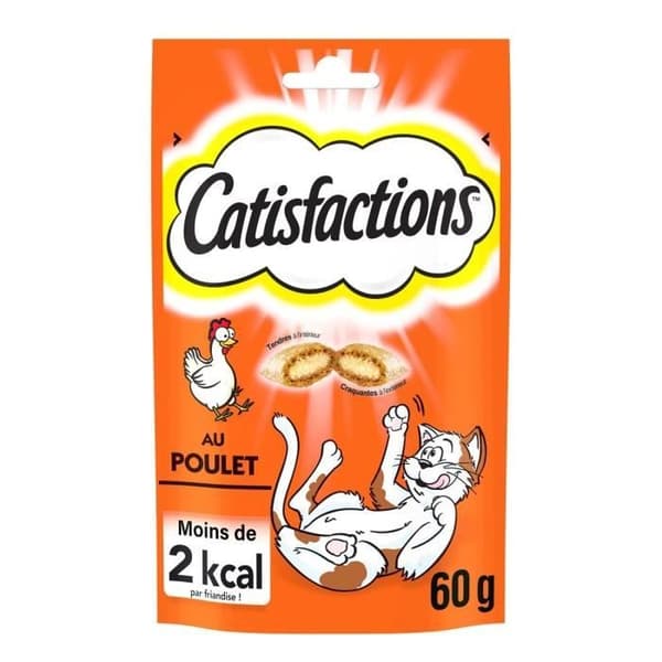 CATISFACTIONS Kycklinggodis för katter och kattungar 6x60g