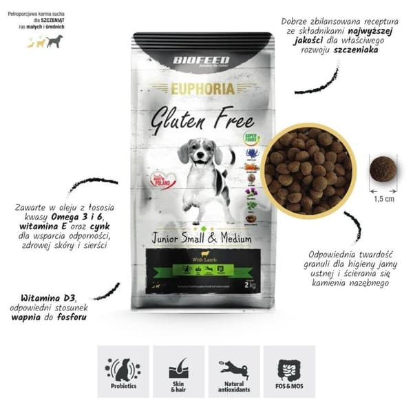 Foder Biofeed Junior Small & Medium Lam 12 kg