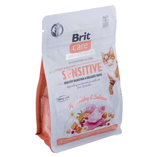 Kissanruoka Brit Care Grain-Free Sensitive Aikuinen Lohi Turkki 400 g