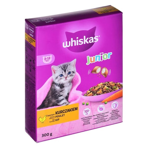 Kissanruoka Whiskas Junior Kana 300 g