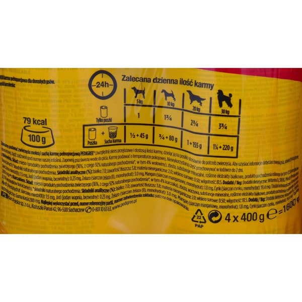 Kostea ruoka Pedigree Kana Nauta 4 x 400 g