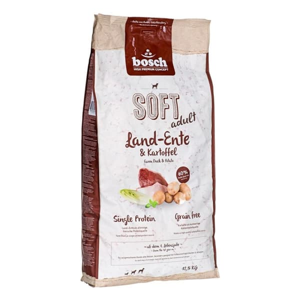 Rehu BOSCH Soft Aikuinen Ankka Perunat 12,5 Kg