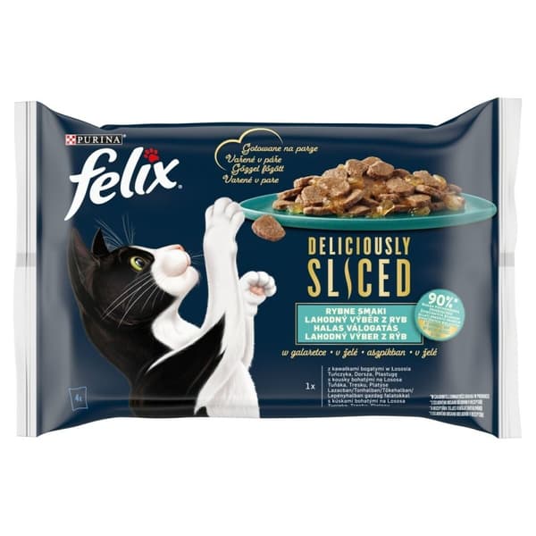 Kissanruoka Purina Deliciously Lohi Tonnikala Turska 4 x 80 g