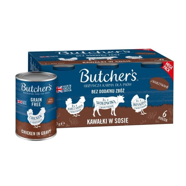 Kostea ruoka Butcher's BUTCHER S Original Mega pack Kana 6 x 400 g