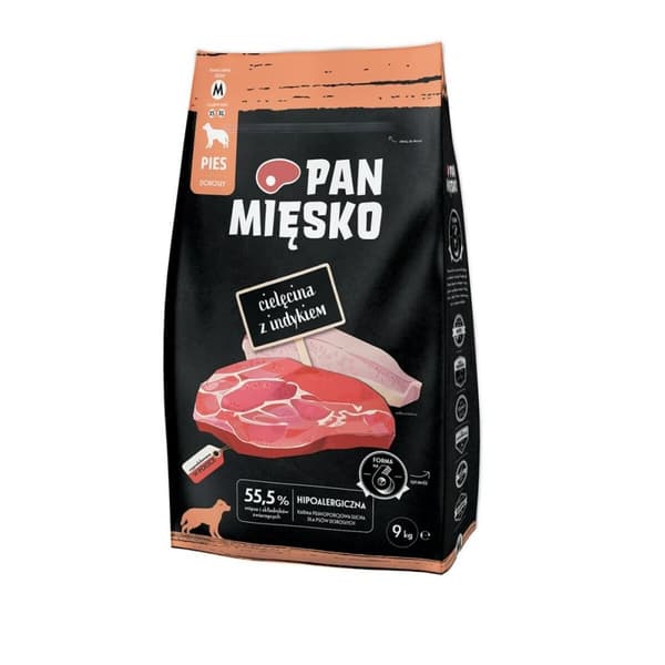 Foder PAN MIĘSKO Oksekød 9 kg