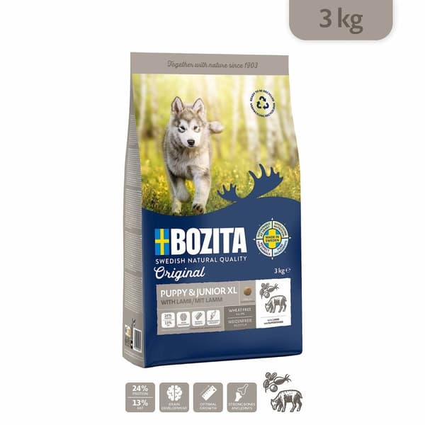 Rehu Bozita Original Puppy & Junior XL Lamb Karitsa 3 Kg