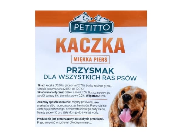 PETITTO Pehmeä ankanrinta - Koiran herkut - 500 g