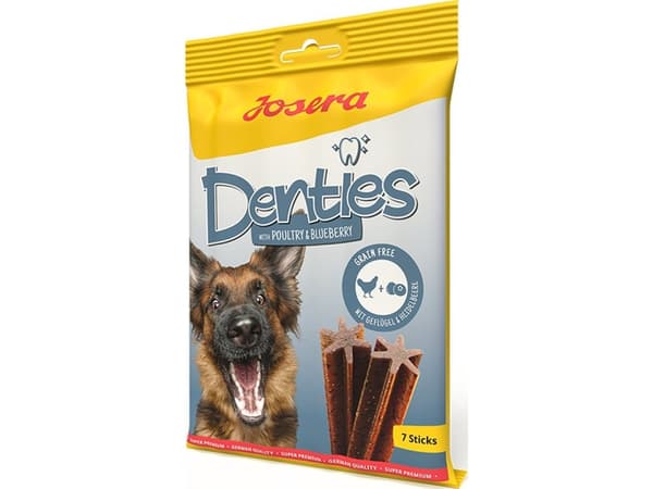 Josera Denties Poultry&Blueberry, Herkkupalkinto, Koira, Aikuinen, Mustikka, Siipikarja, 180 g