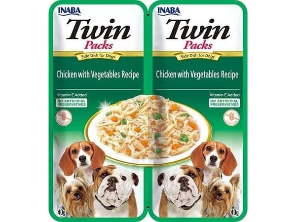 Inaba Foods Inaba Dog Twin Chicken Vegetable Treat 2x40g