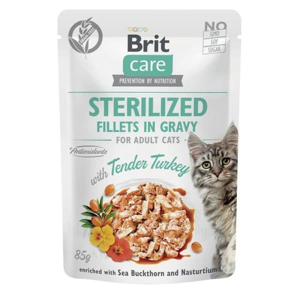 Kattemad Brit Sterilized Kalkun 85 g