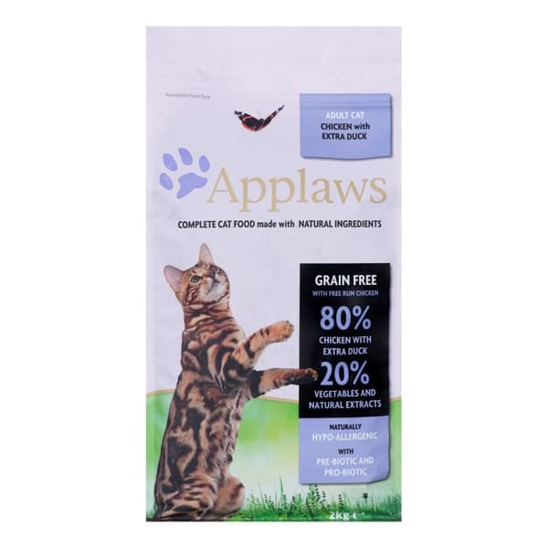 Kissanruoka Applaws Adult Aikuinen Kana Ankka 2 Kg
